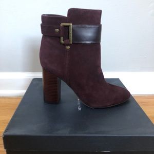 Tommy Hilfiger Durham Bootie Burgundy suede sz 7